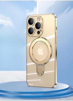 Suitable for Apple 15 mobile phone case magnetic charging protective cover gold