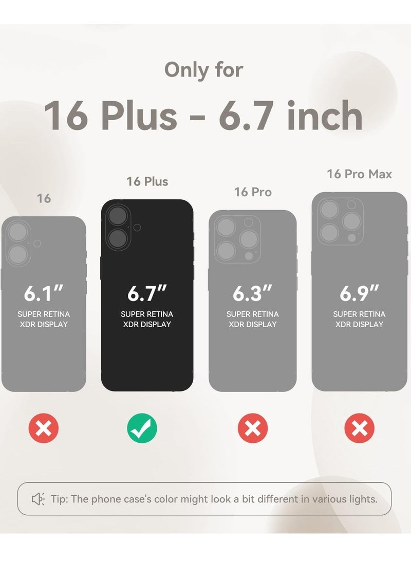 Raxoom iPhone 16 Plus Case – Upgraded Silicone Phone Cover with Camera Protection, Compatible with MagSafe, Anti-Scratch Microfiber Lining & 2 Screen Protectors – Stone - Image 2