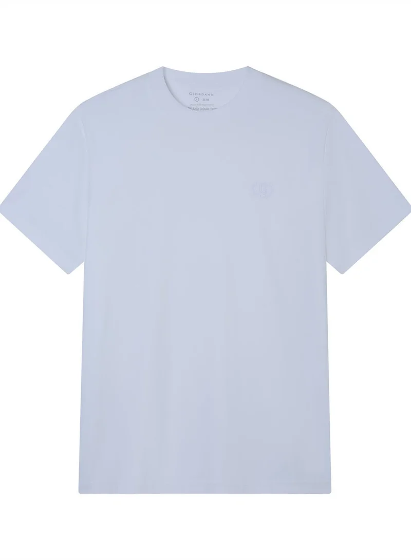 GIORDANO  Men's Slim Fit Liquid Touch Cotton Crew Neck Tee for Men | Best Price UAE