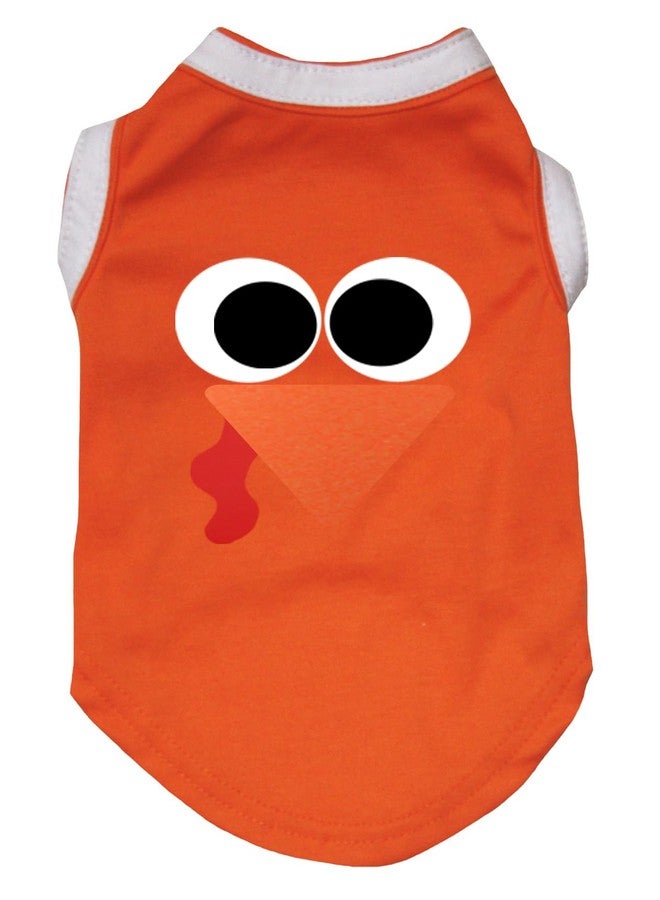 Petitebella Cute Turkey Face Puppy Dog Shirt (Orange/White, X-Large) - Image 1