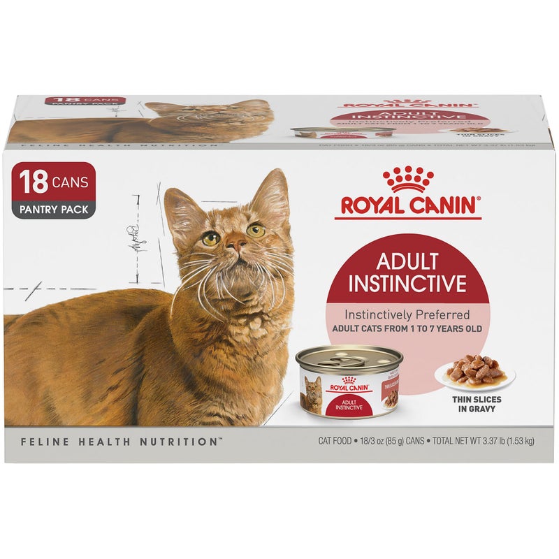 Royal Canin Feline Health Nutrition Adult Instinctive Adult Thin Slices in Gravy Cat Food, 3 oz (Pack of 18) - Image 1