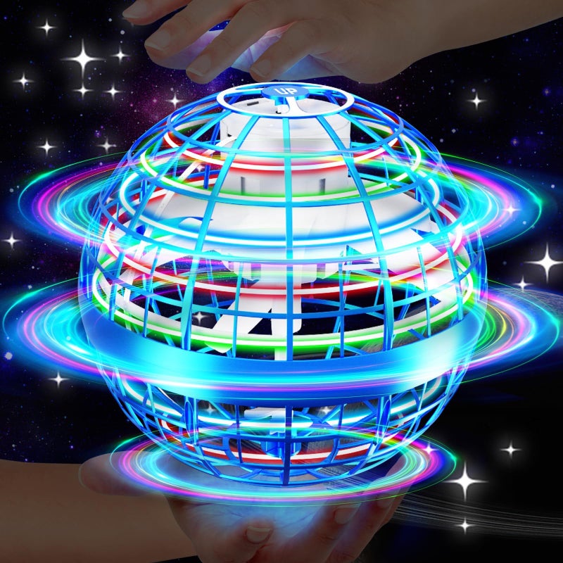 Vantexi Flying Orb Ball Toy2026 Upgraded Parachute LEDMagic Hand Controlled Mini Gravity BallCosmic Globe BoomerangCool Christmas Birthday Gift for 6 7 8 9 10 Year Old Boys GirlsBright Blue - Image 2
