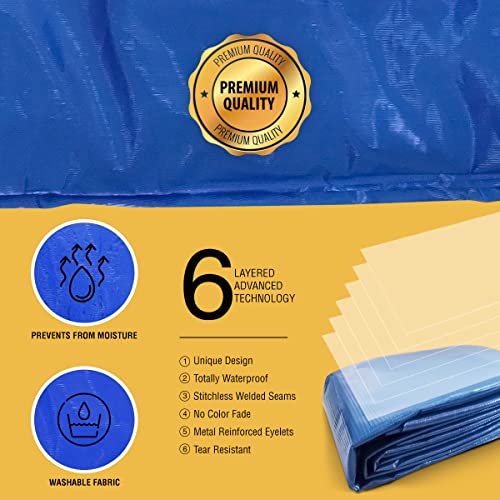 TUFFPAULIN Cycle Wrap Blue, Universal Cycle Cover, Bicycle Cover, Extra Strong, Durable, UV Resistant, 100% Waterproof Virgin, 6 Layers 3D Rib Technology, 68in x 20in x 34in - 1 No. - Image 5