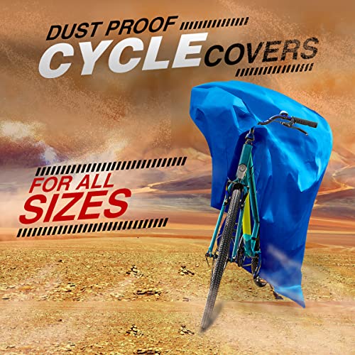TUFFPAULIN Cycle Wrap Blue, Universal Cycle Cover, Bicycle Cover, Extra Strong, Durable, UV Resistant, 100% Waterproof Virgin, 6 Layers 3D Rib Technology, 68in x 20in x 34in - 1 No. - Image 3