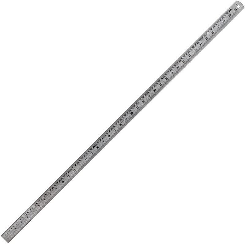 Shuban Ruler Double Side Measuring Scale Mark Ruler Tool for Office, Woodworking Engineering, Architects, Students 100 Cm -2 Pack (Thickness 1.4 mm) - Image 1