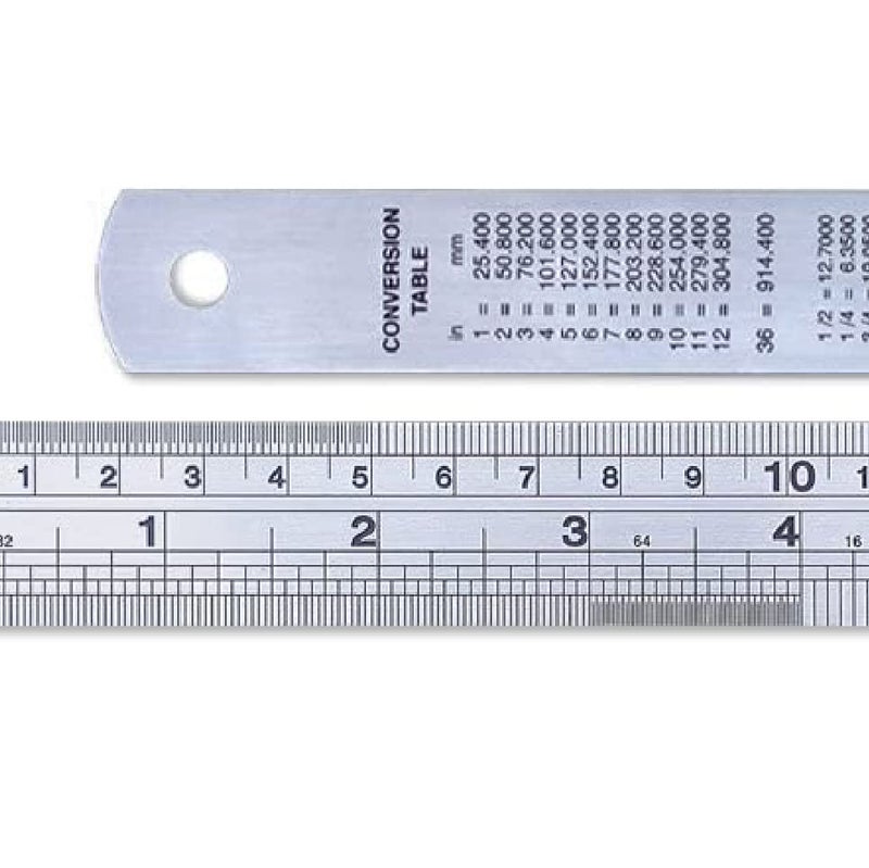 Shuban Ruler Double Side Measuring Scale Mark Ruler Tool for Office, Woodworking Engineering, Architects, Students 100 Cm -2 Pack (Thickness 1.4 mm) - Image 4