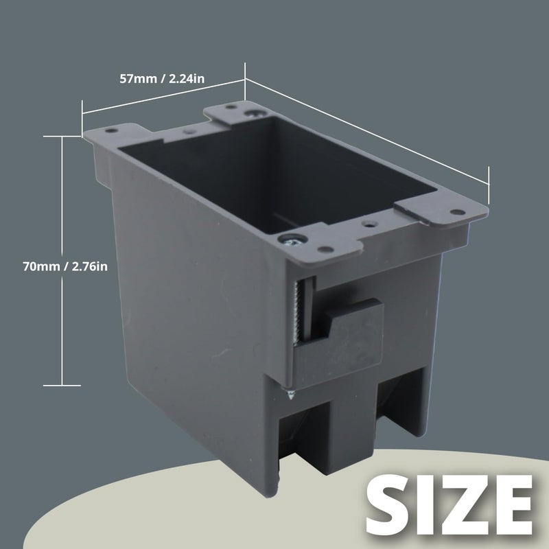 YQSIYU 1-Gang PVC Old Work Switch/Outlet Electrical Box,14 cu.in.Old Work Electrical Box 1 Gang Extra Deep,ETL,for Home Improvement,Plastic Junction Box for Switches(1 Pack) - Image 3