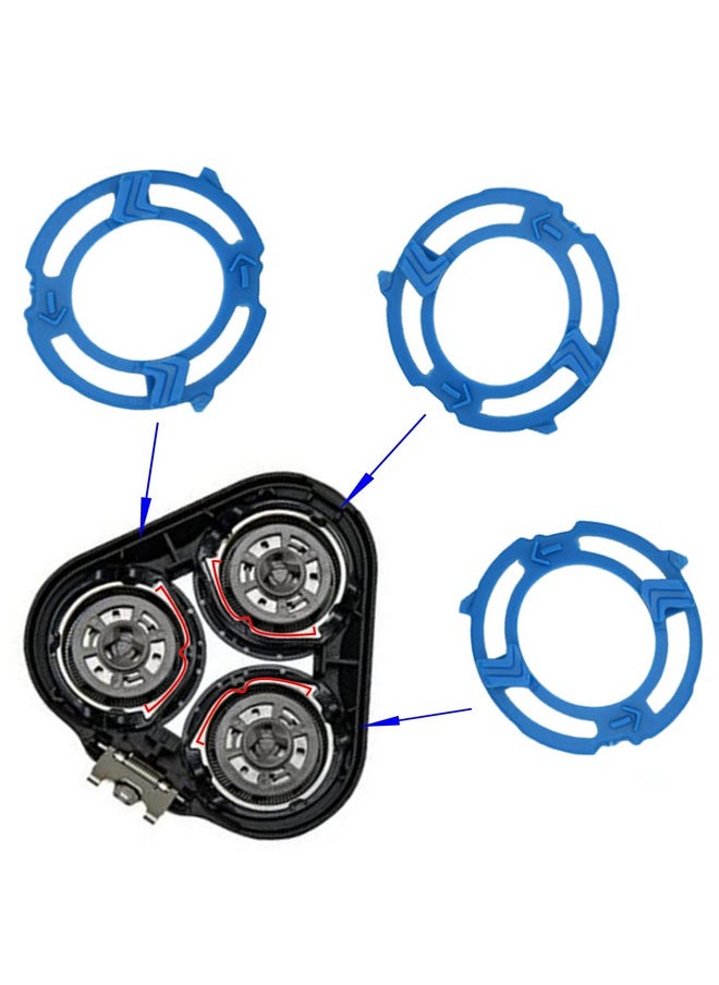 innobeaut - Sh50 Replacement Heads With Blade Retaining Rings For Philips Norelco 5000 Series 6Pc Pack - Image 1