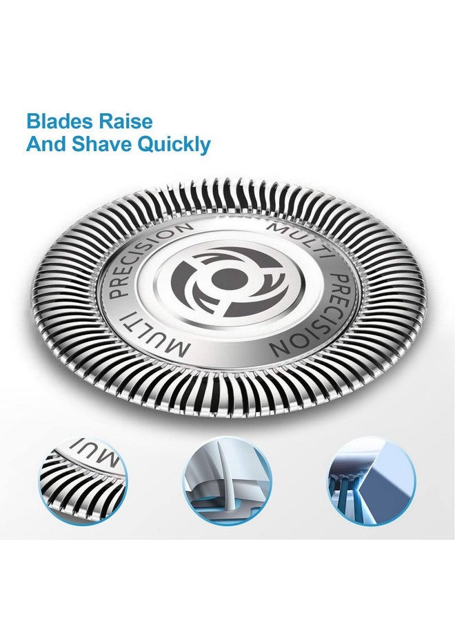 innobeaut - Sh50 Replacement Heads With Blade Retaining Rings For Philips Norelco 5000 Series 6Pc Pack - Image 1