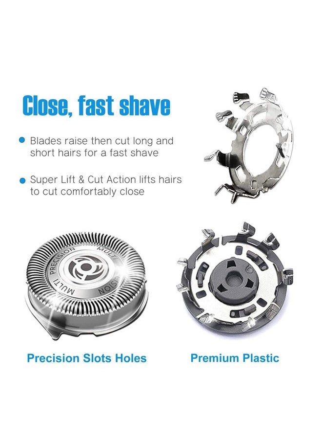 innobeaut - Sh50 Replacement Heads With Blade Retaining Rings For Philips Norelco 5000 Series 6Pc Pack - Image 1