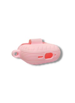 Generic AirPods 4 Silicone Case with Stylish Ribbed Design - Pink  - Image 3