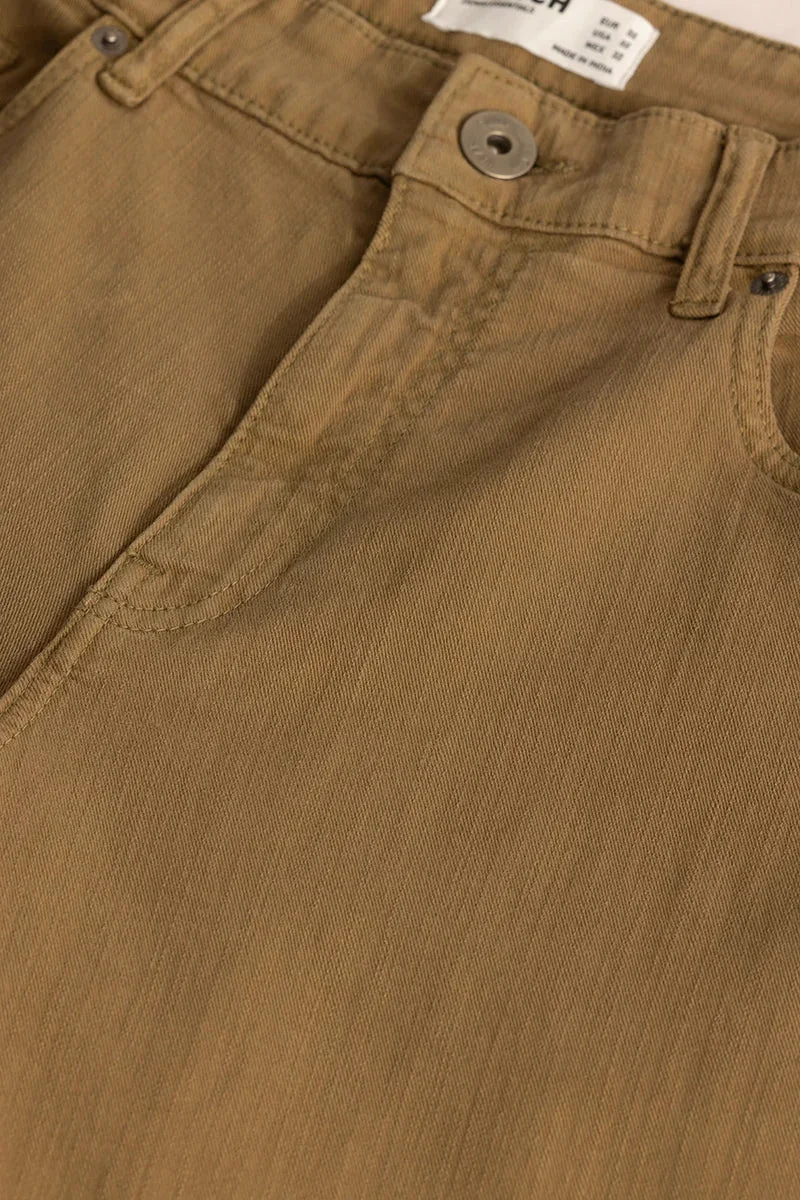 سنيتش Quantum Khaki Plain Skinny Fit Jeans