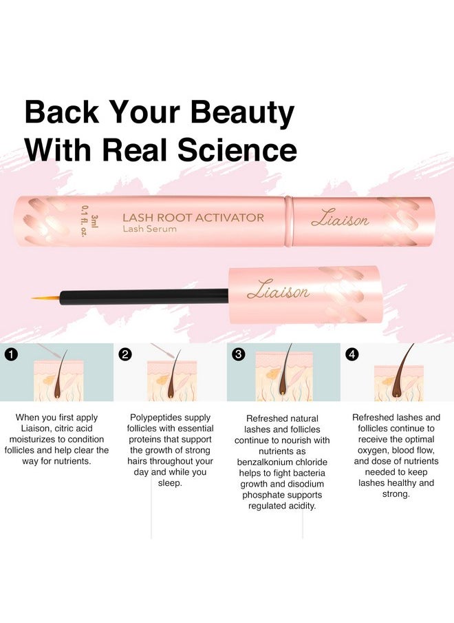 Liaison Eyelash Growth Serum (3Ml) Premium Lash Serum For Eyelash Growth Thickness, Stronger, Healthier Lashes - Eye Lash Serum Growth - Vegan & Cruelty Free - Lash Growth Serum - 2 Month Supply - Usa  - Image 1