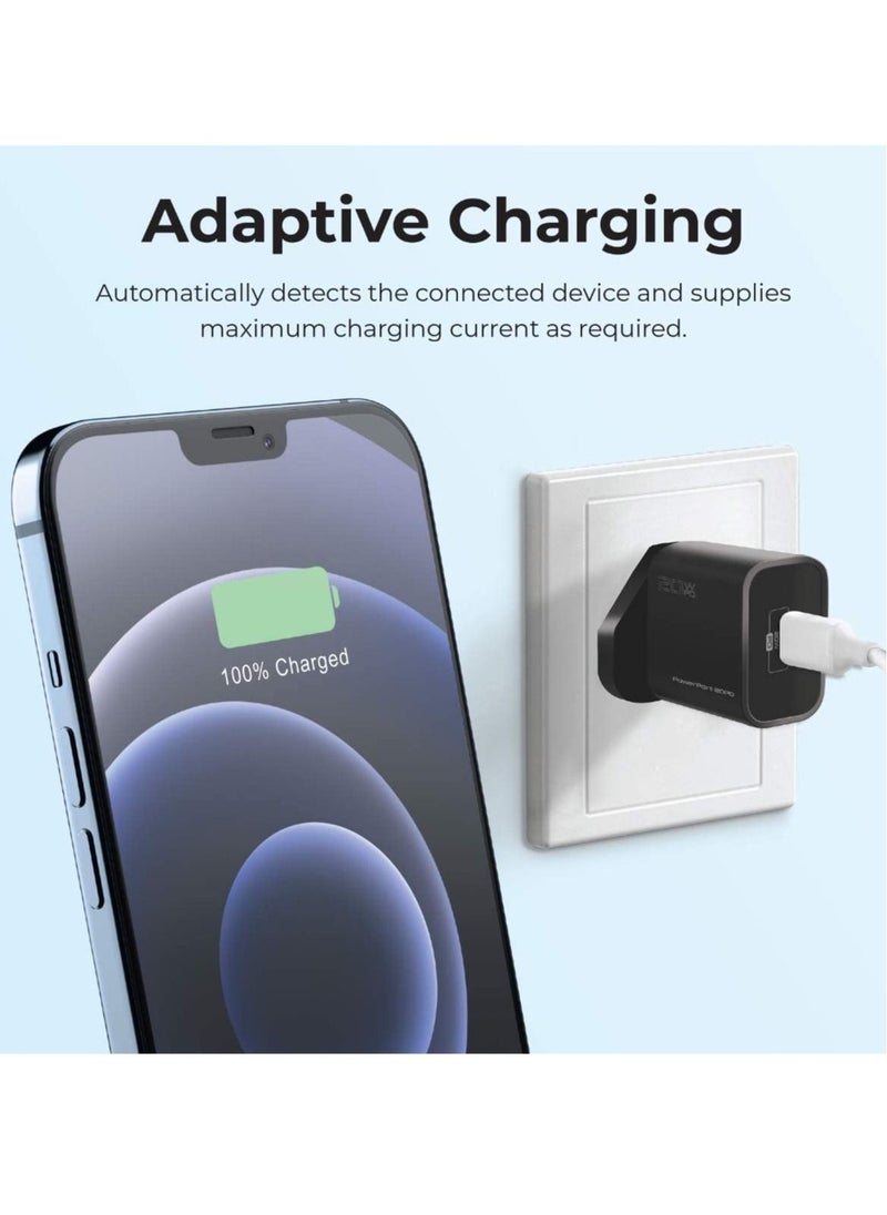 Generic - 20W USB-C Charger with Power Delivery, Ultra-Compact Fast Charge Type-C Wall Adapter with USB-C Power Delivery for iPhone 12/12 Mini/12 Pro/12 Pro Max, iPad Pro, PowerPort20PD- - Image 1