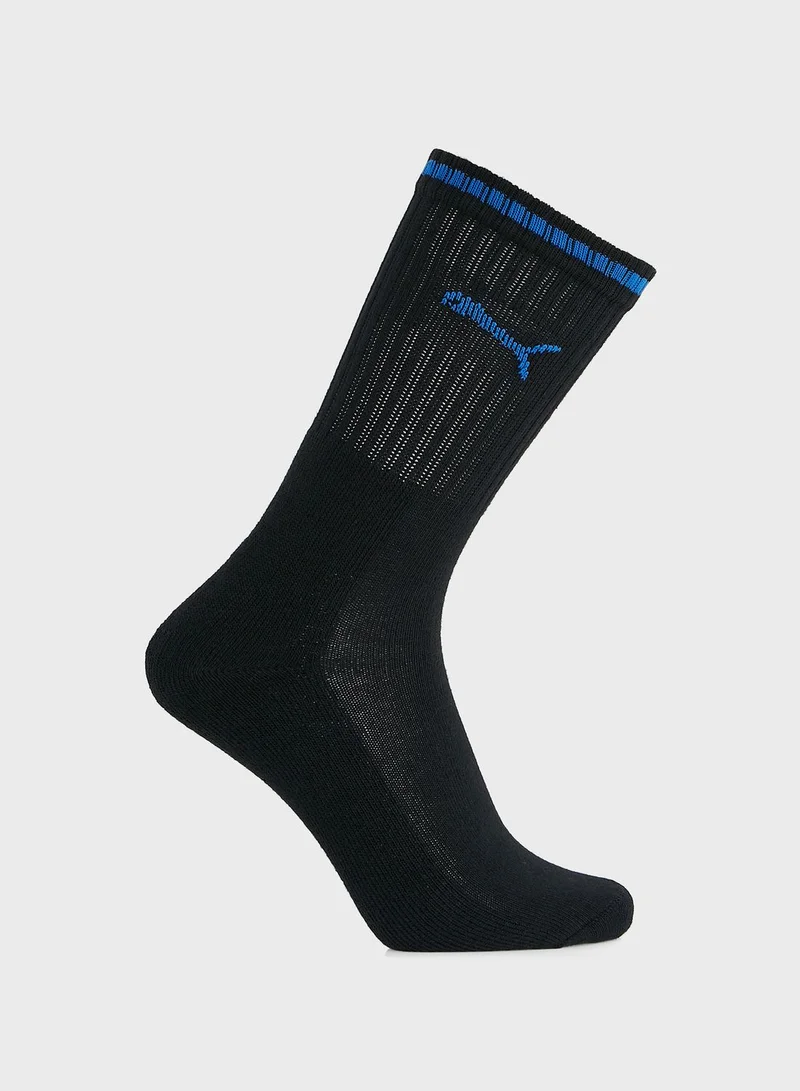 PUMA 3 Pack Stripe Crew Socks