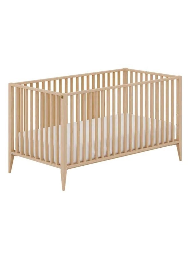PAIDI Baby Cot - Premium Wooden Crib with Adjustable Mattress Height, Robust Build, and Child-Friendly Safety Features (Model - MILA & BEN)
