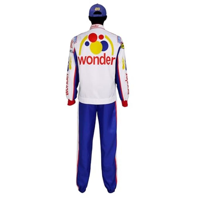 Qosivfey Mens Ricky Bobby Racing Costume Adult Talladega Nights Full Cosplay Set(My20233-3,S) - Image 3