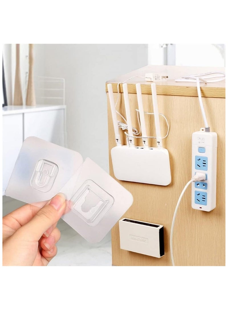 Loquat Double-Sided Adhesive Wall Hooks 10 Pairs, Waterproof and Oilproof Reusable Seamless Hooks, Heavy Duty Self-Adhesive Wall Hook for Kitchen Bathroom Office, Without Punching - Image 3