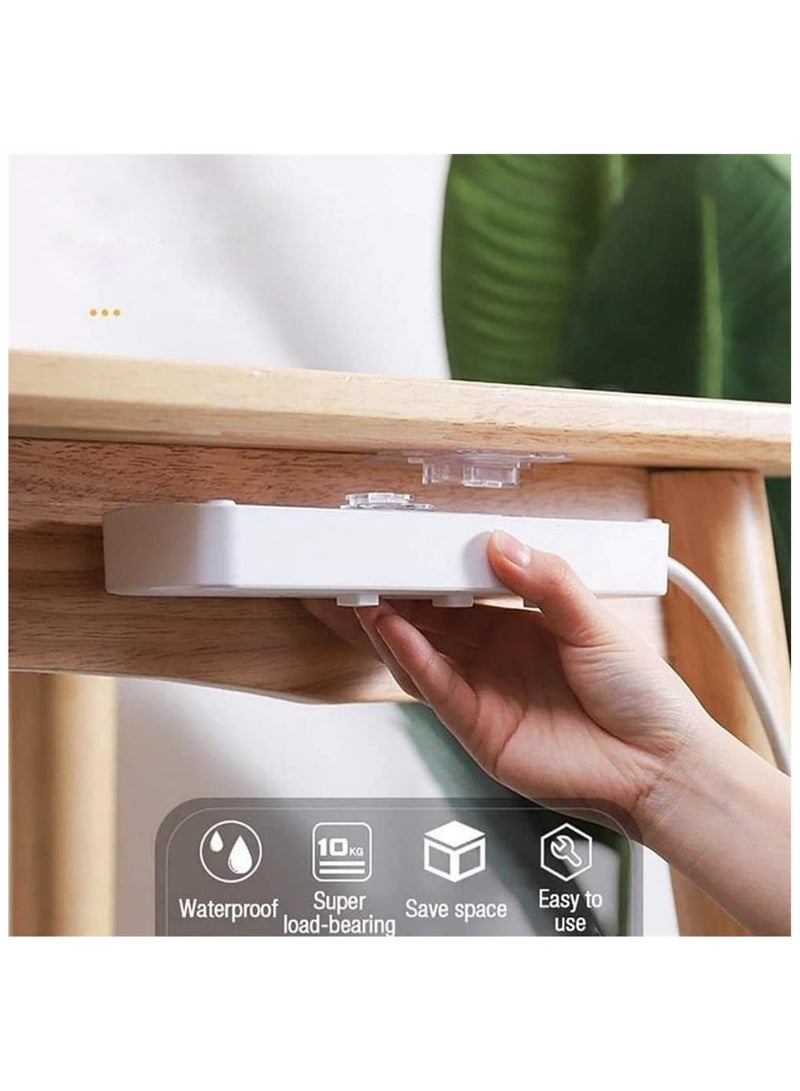 Loquat Double-Sided Adhesive Wall Hooks 10 Pairs, Waterproof and Oilproof Reusable Seamless Hooks, Heavy Duty Self-Adhesive Wall Hook for Kitchen Bathroom Office, Without Punching - Image 4