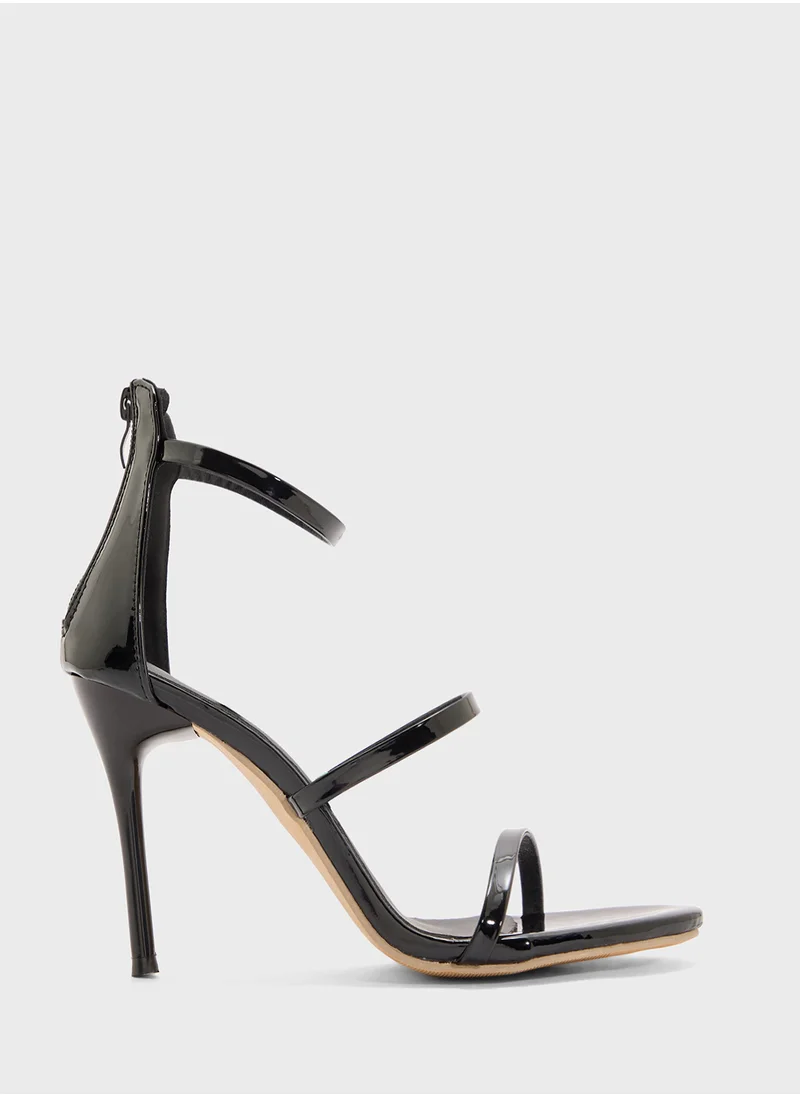 Ginger Triple Strap Heeled Sandal