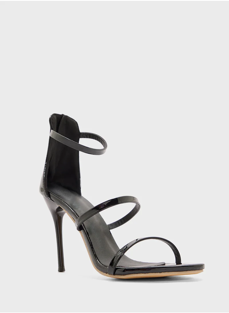 Ginger Triple Strap Heeled Sandal