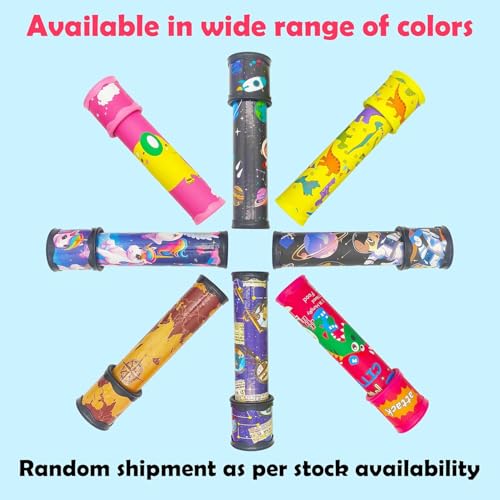 VGRASSP Classic Telescopic Kaleidoscope Toy for Kids - Magical Rotation for Viewing Colorful and Beautiful Patterns - Birthday Return Gift - Color and Design As Per Stock (Pack of 2) - Image 5