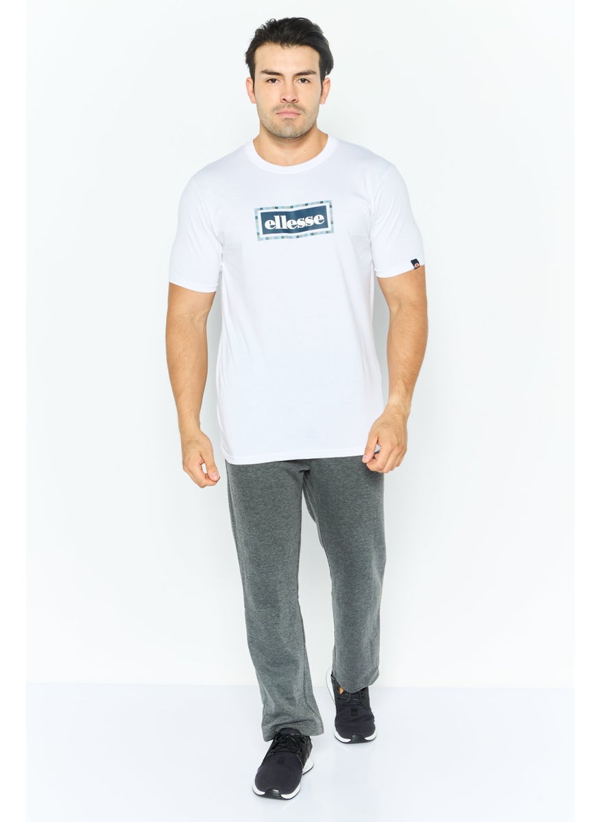 Ellesse - Men Sportswear Fit Short Sleeves Brand Logo Outdoor T-Shirt, White - Image 1