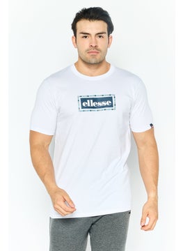 Men Sportswear Fit Short Sleeves Brand Logo Outdoor T-Shirt, White