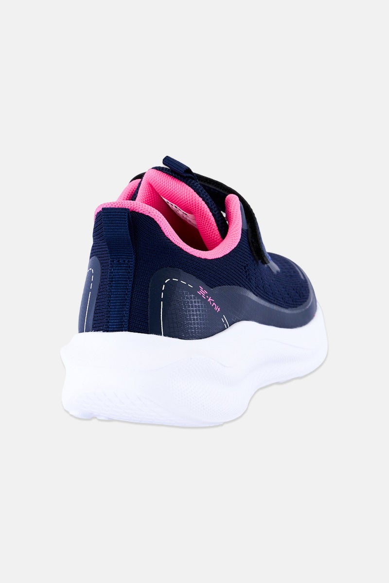 RBX Kids Girl Brand Logo Velcro Closure Running Shoes, Navy Blue - Image 2