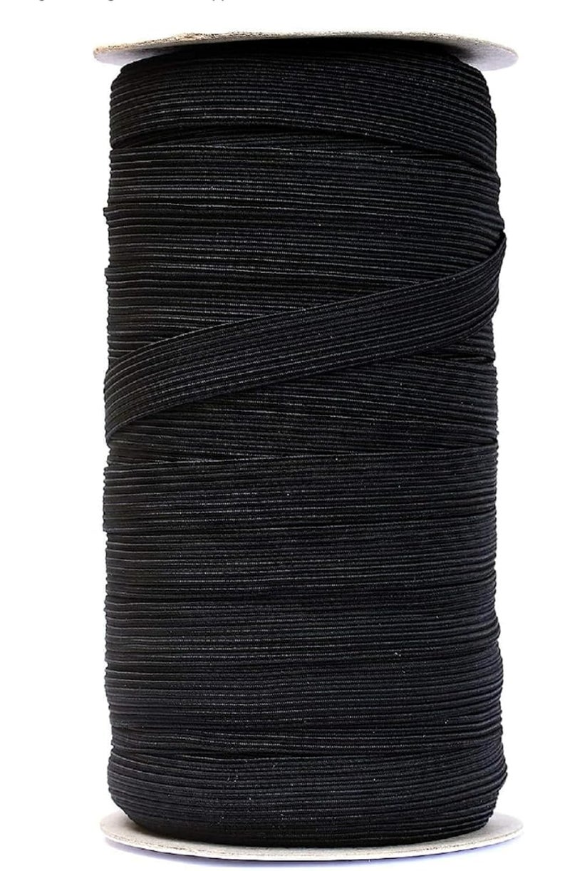 COSSESS Black 5 INCH Wide Knitted Elastic 10 Meter Used for SewingStitchingTailoring Elastic Pants and Other DIY Items
