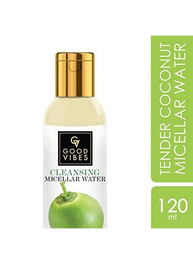 Tender Coconut Cleansing Micellar Water 120 Ml | Makeup Remover For All Skin Types | Hydrating Moisturizing & Soothing Micellar Cleansing Water | Vegan No Parabens Sulphates & Silicones