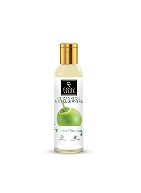 Tender Coconut Cleansing Micellar Water 120 Ml | Makeup Remover For All Skin Types | Hydrating Moisturizing & Soothing Micellar Cleansing Water | Vegan No Parabens Sulphates & Silicones