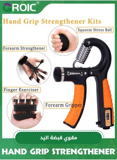 GROIC Grip Strength Trainer, Forearm Exerciser,Hand Strengthener Hand Exercisers for Strength, Finger Strengthener,Forearm Workout Ring Muscle Building and Injury Recovery Athletes  - Image 2
