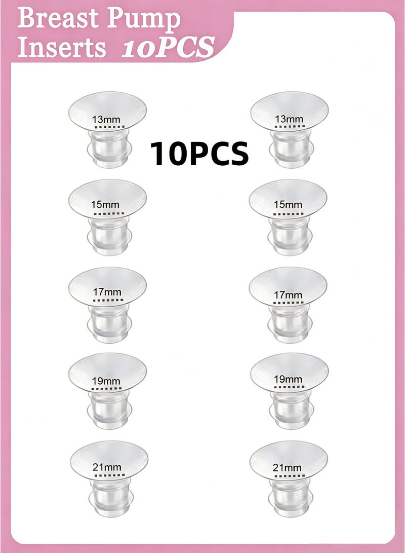 10PCS Flange Inserts 13/15/17/19/21mm 10PC,for Momcozy S12 Pro/S9 Pro/S12/S9 Wearable Breastpump Cup,for Medela/Spectra/Bellaaby/TSRETE 24mm Shields/Flanges,Reduce Tunnel Down to Other Size - Image 1