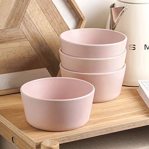 Stone Lain Albie Stoneware 16-Piece Modern Dinnerware Set, Kitchen Plates and Bowls Sets, Dish Set for 4, Pink - Image 4