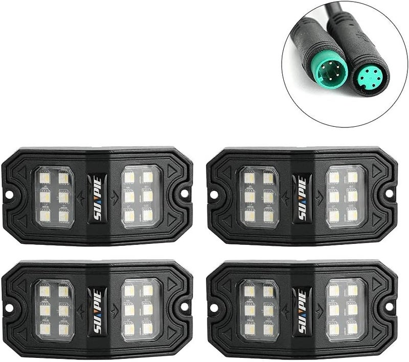 SUNPIE RGBW LED Rock Lights with Remote Control - Image 5