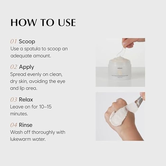 MIDHA RICE & MIXED GRAINS GLOWING WASHOFF MASK, 3.5oz/100g, Gentle Exfoliation, Glow & Smooth Texture, Rough Texture, Pore Clearing, Nourishing, Rice Enzyme, Wash off Pack - Image 4