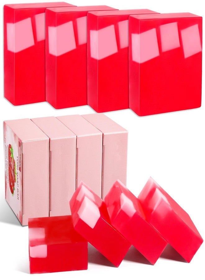 Bgtecho 4 Pcs Yoni Soap Bar, Natural Yoni Bar For Women Ph Balance, Feminine Wash Vaginal Care Soap Bars with Foaming Net, Eliminates Odor, Strawberry, 3.53 oz - Image 1