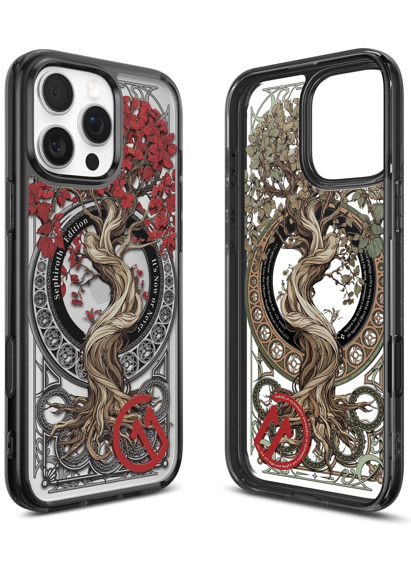 Spigen Ultra Hybrid T MagFit for iPhone 16 Pro MAX Case Cover [Camera Control Button Cover] with MagSafe [3D Spatial Effect with Hexa-Layer Print] - C11 Sephiroth 