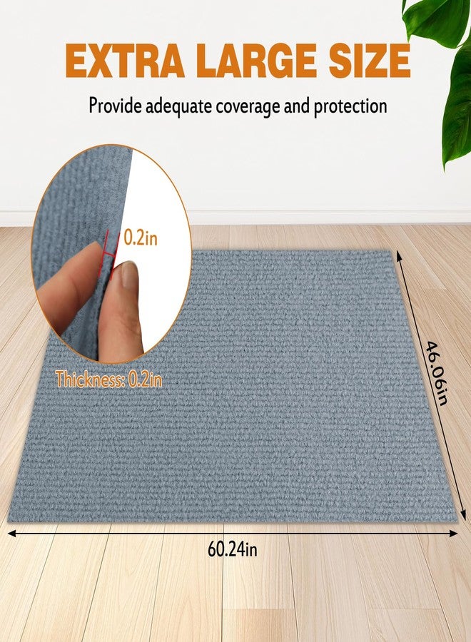 TRINKA Dog Crate Mat Liner, 46" X 60" X 0.2" Extra Large Waterproof Non-Slip Mat for Under Dog Kennel, Absorbs Urine Washable Reusable Under Pet Crate Pad to Protect Floors (Light Gray) - Image 2