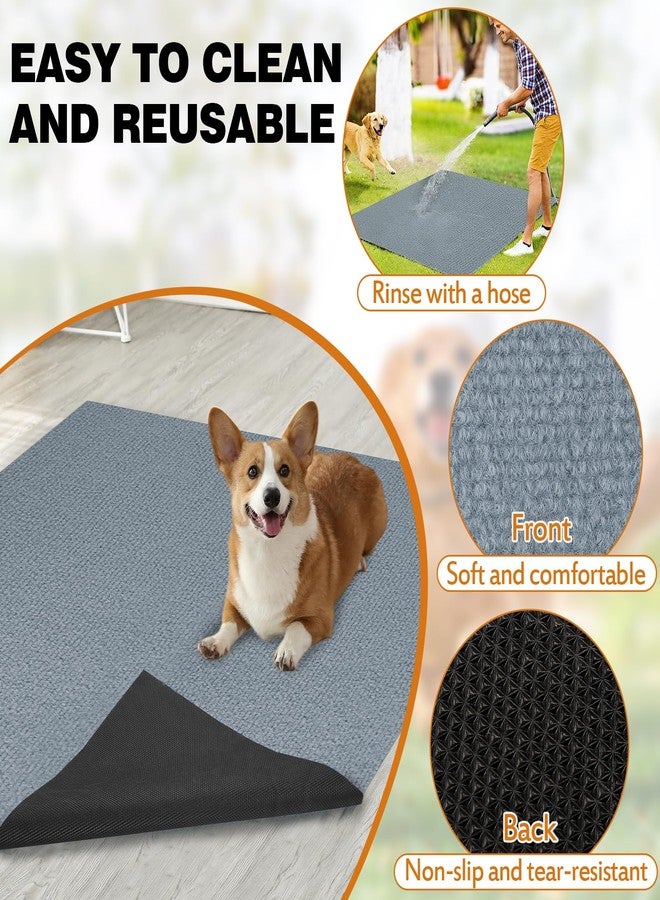 TRINKA Dog Crate Mat Liner, 46" X 60" X 0.2" Extra Large Waterproof Non-Slip Mat for Under Dog Kennel, Absorbs Urine Washable Reusable Under Pet Crate Pad to Protect Floors (Light Gray) - Image 3