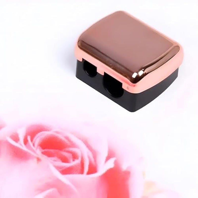 2-Pack Makeup Sharpener - Ergonomic dual-ended sharpener for cosmetic eyebrow pencils, assorted colors ensure vibrant, long-lasting results. (10pcs) - Image 3