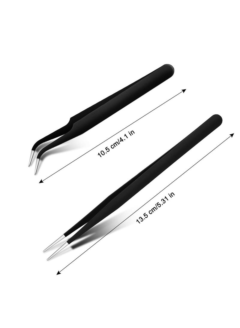 Excefore 40 Pieces 3D Printer Nozzle Cleaning Kit, 28 Pieces 0.15 mm, 0.25 mm, 0.35 mm, 0.4 mm, 0.5 mm Nozzle Cleaning Needles with Storage Box, 8 Pieces Cleaning Copper Wire Toothbrushes, 2 Pieces Tweezers - Image 4