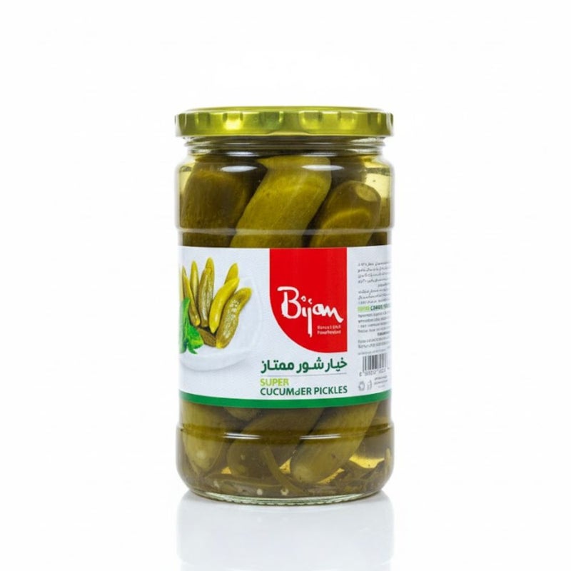 Bijan Super Canned Cucumber Pickles In Glass Jar- 660gms