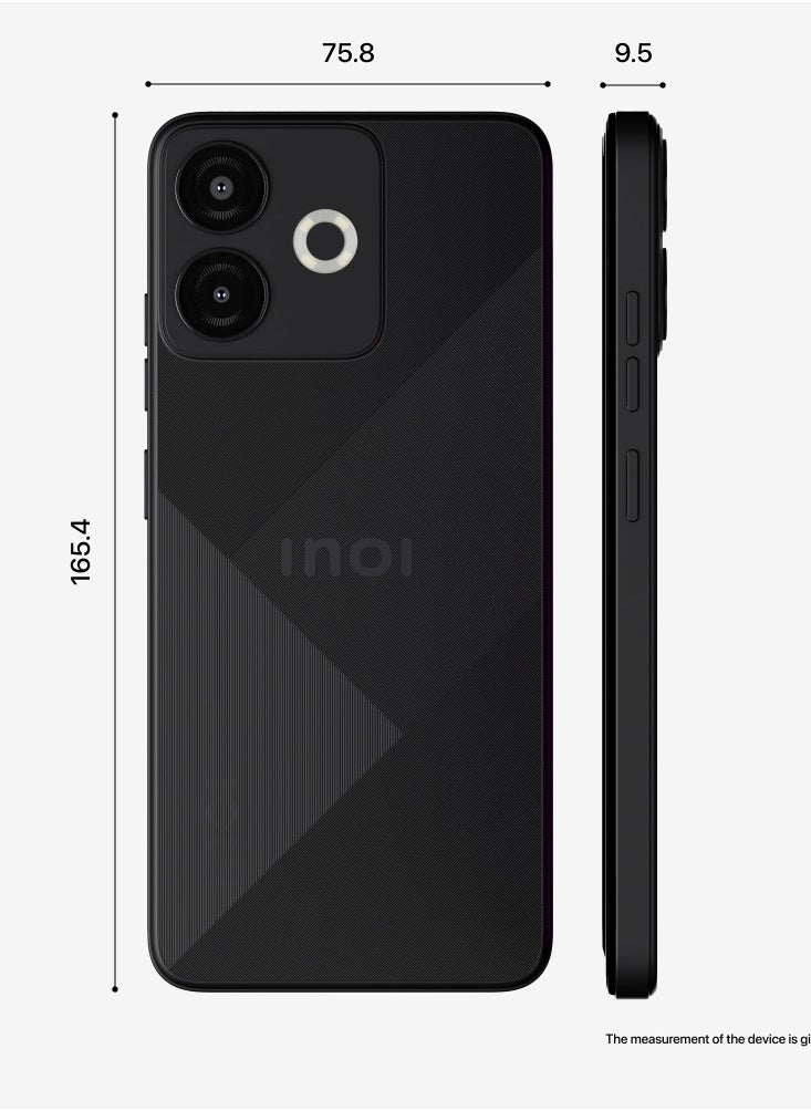 INOI - A14 Experience, 4G, LTE, 6GB RAM 64GB ROM (2+4GB Memory Fusion), Octacore 1.6GHz, 6.5 Inch, HD+ Display, 13MP Camera with AI, Titanium Black, Middle East Version, 777 days of warranty - Image 1