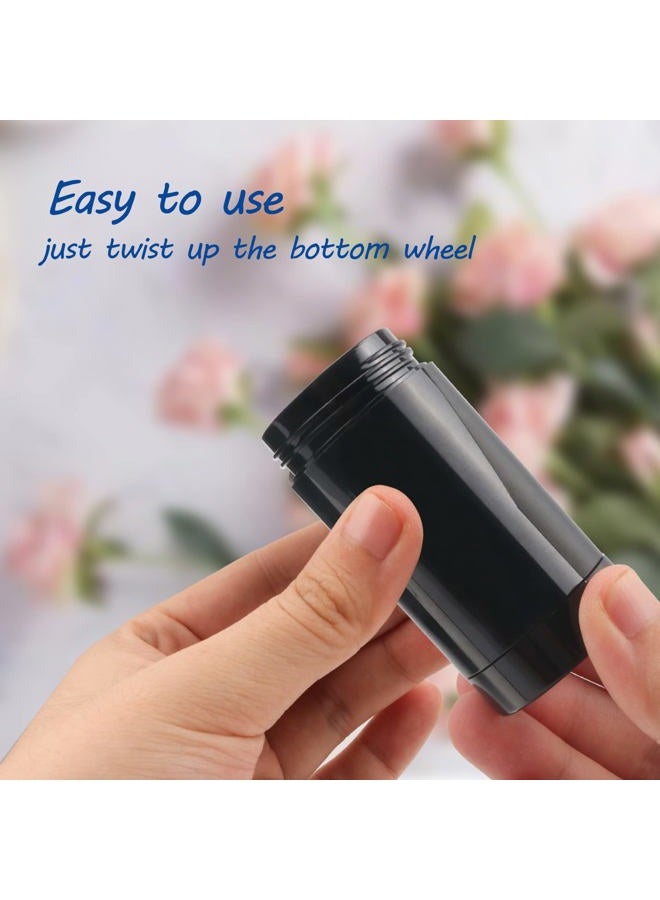 Lokusel 6 Pcs 30g/1oz Black Deodorant Containers Bottom Filling Deodorant Bottle Twist Up Deodorant Tubes For Homemade Deodorant Lip Balm - Image 2