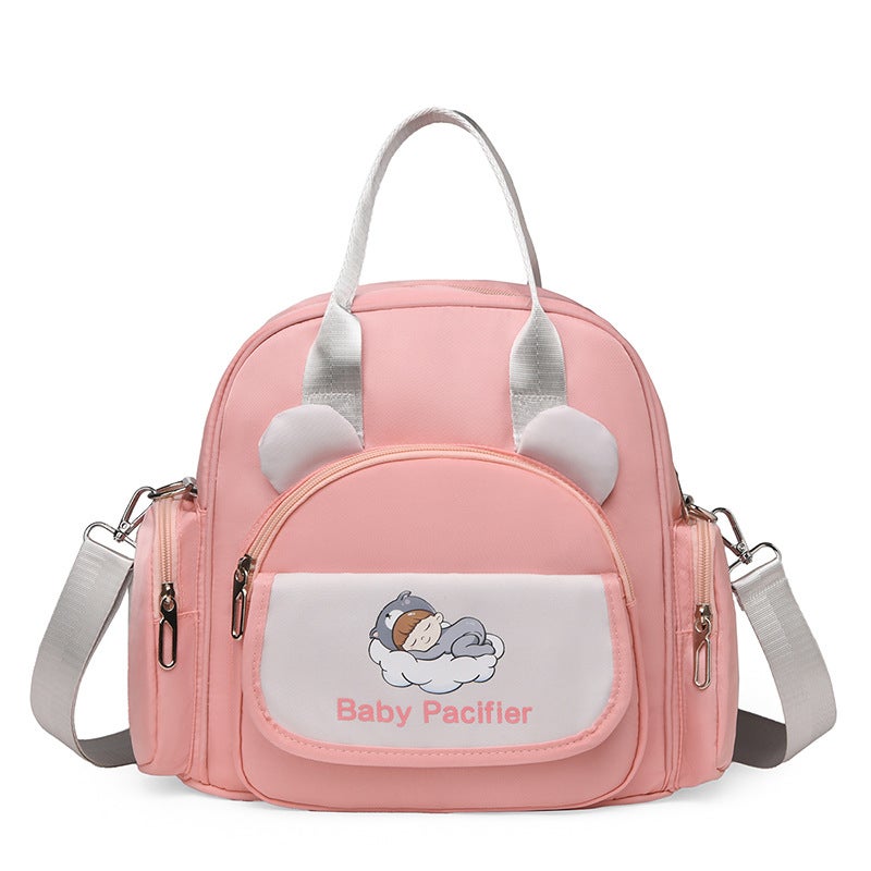 Cartoon Cute Baby Diaper Bag with Insulated Bottle Pockets - Image 4