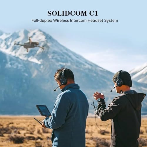HollyView Hollyland Solidcom C1 8-Users [Official] Wireless Headset Intercom System Full Duplex 1100ft Team Communication Group Talk Single-Ear Headset, 1 Master & 7 Remote Headsets - Image 2