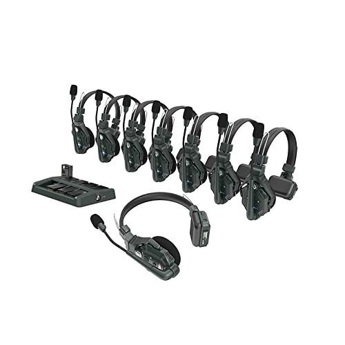 HollyView Hollyland Solidcom C1 8-Users [Official] Wireless Headset Intercom System Full Duplex 1100ft Team Communication Group Talk Single-Ear Headset, 1 Master & 7 Remote Headsets - Image 1