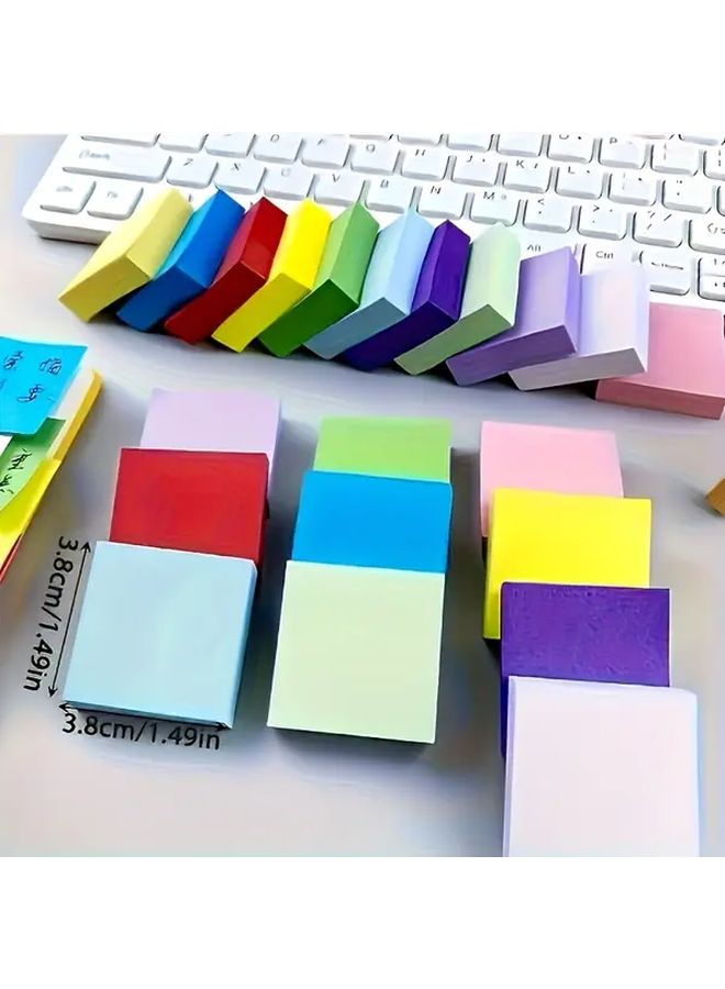 500 Self Adhesive Pastel and Neon Mini Sticky Notes Mixed Color for Office School - Image 5